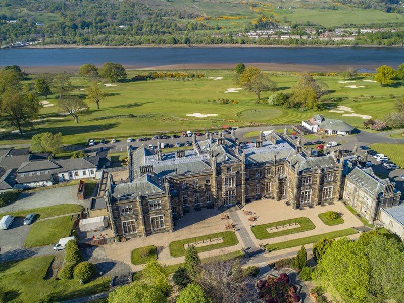 Mar Hall Golf & Spa Resort Бишъптън Екстериор снимка Aerial view of the hotel